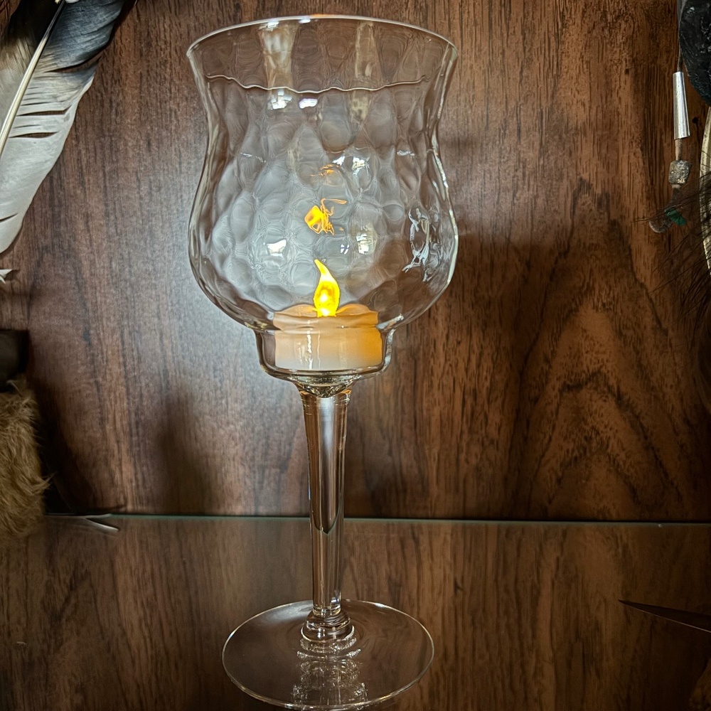 Glass Candle Holder
